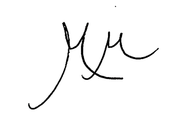 Black handwritten signature graphic.